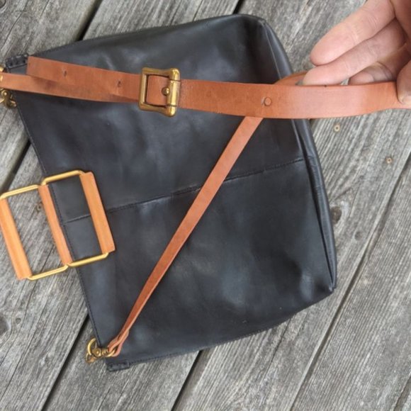 UPPDOO Black Tote Leather Bag Purse - Picture 8 of 8